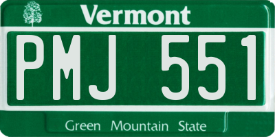 VT license plate PMJ551