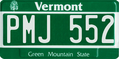 VT license plate PMJ552
