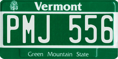 VT license plate PMJ556