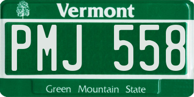 VT license plate PMJ558