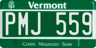 VT license plate PMJ559