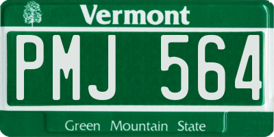 VT license plate PMJ564