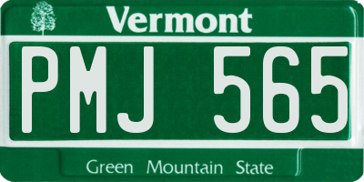 VT license plate PMJ565