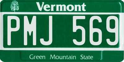VT license plate PMJ569