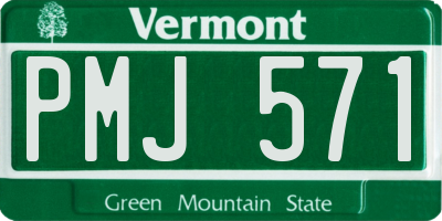 VT license plate PMJ571