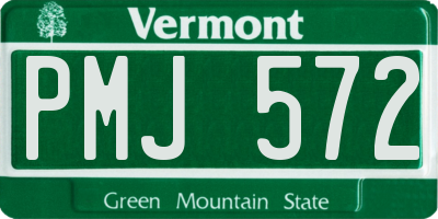 VT license plate PMJ572