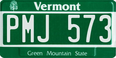 VT license plate PMJ573