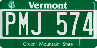 VT license plate PMJ574