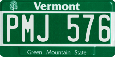 VT license plate PMJ576
