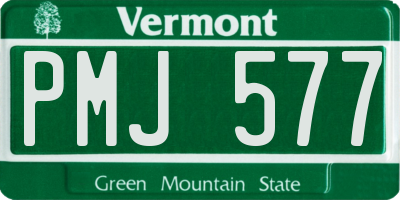 VT license plate PMJ577