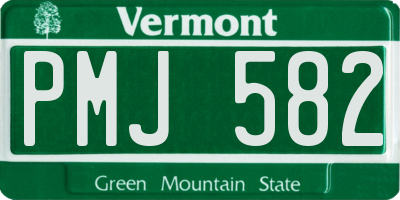 VT license plate PMJ582