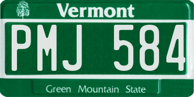 VT license plate PMJ584