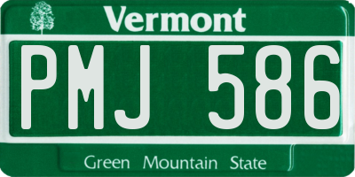 VT license plate PMJ586