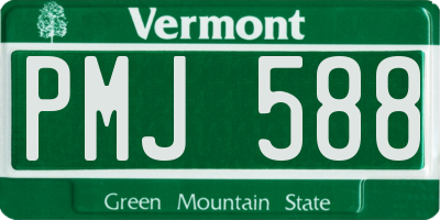 VT license plate PMJ588