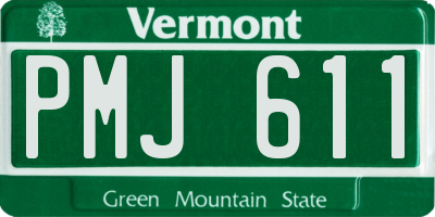 VT license plate PMJ611