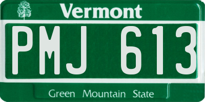 VT license plate PMJ613