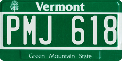 VT license plate PMJ618