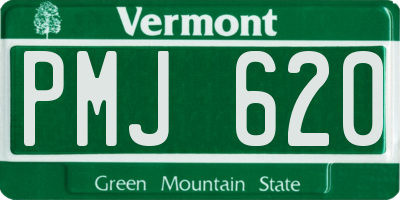 VT license plate PMJ620