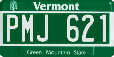 VT license plate PMJ621