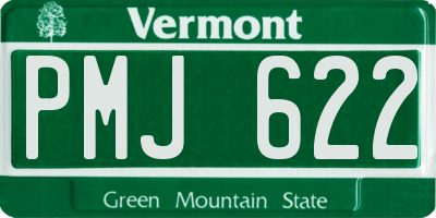 VT license plate PMJ622