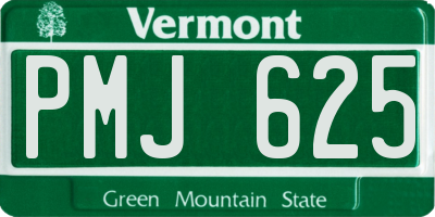 VT license plate PMJ625