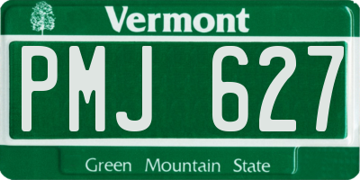 VT license plate PMJ627
