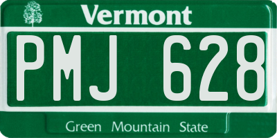 VT license plate PMJ628