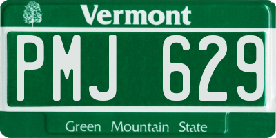 VT license plate PMJ629