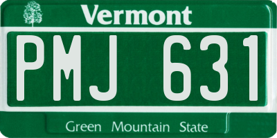 VT license plate PMJ631