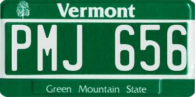 VT license plate PMJ656