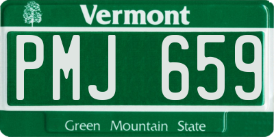 VT license plate PMJ659