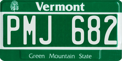 VT license plate PMJ682