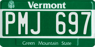 VT license plate PMJ697