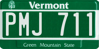 VT license plate PMJ711