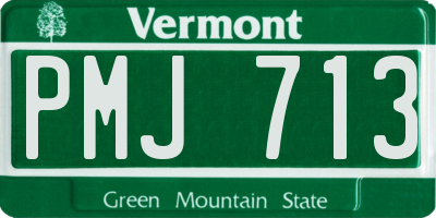 VT license plate PMJ713