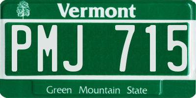 VT license plate PMJ715