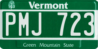 VT license plate PMJ723