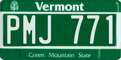VT license plate PMJ771