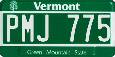 VT license plate PMJ775