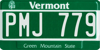 VT license plate PMJ779