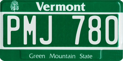 VT license plate PMJ780