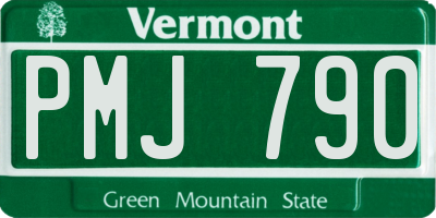 VT license plate PMJ790