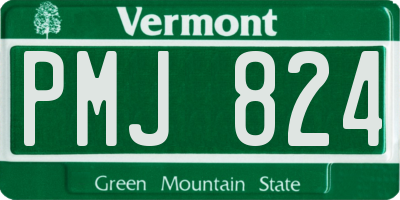 VT license plate PMJ824