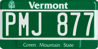 VT license plate PMJ877