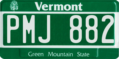 VT license plate PMJ882