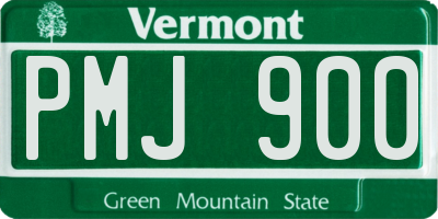VT license plate PMJ900