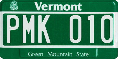 VT license plate PMK010