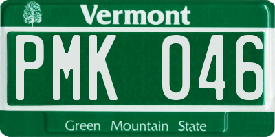 VT license plate PMK046