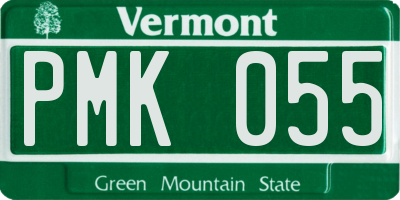 VT license plate PMK055