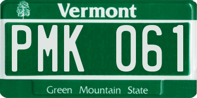 VT license plate PMK061